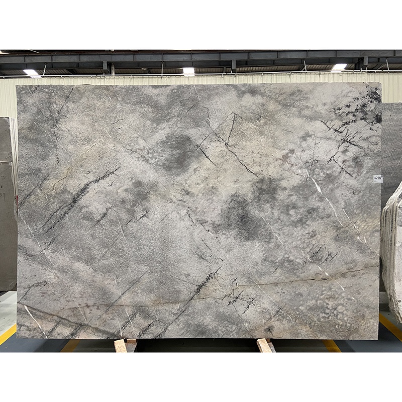 White Grey Marble Natural Stone Big Slab Tile Floor Wall Stairs Step Kitchen Top Dinner Table