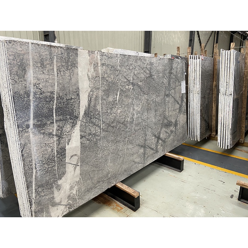 White Grey Marble Natural Stone Big Slab Tile Floor Wall Stairs Step Kitchen Top Dinner Table