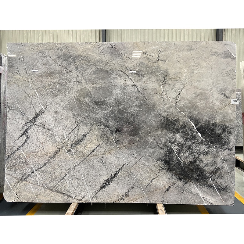 White Grey Marble Natural Stone Big Slab Tile Floor Wall Stairs Step Kitchen Top Dinner Table