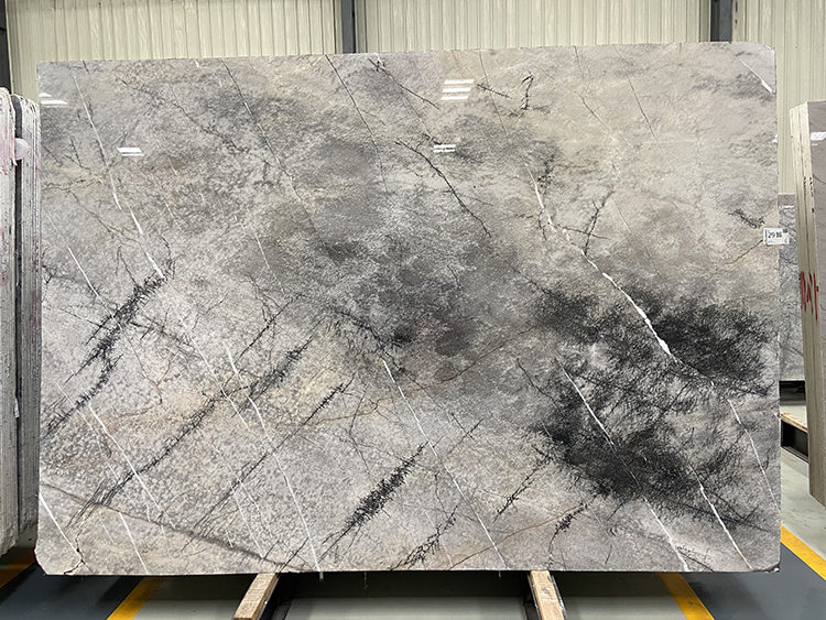 White Grey Marble Natural Stone Big Slab Tile Floor Wall Stairs Step Kitchen Top Dinner Table