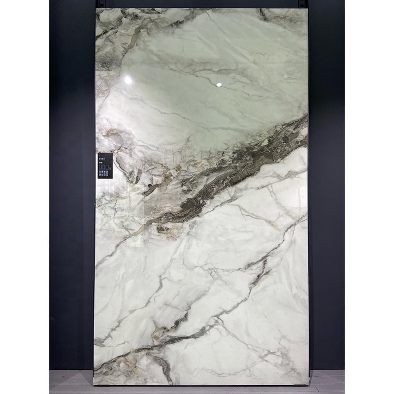 Chinese Phoenix Crystal White Artificial Arabescato Marble Stone Tiles Center Table Top Basin Sink Slab