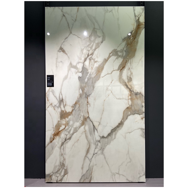 Chinese Phoenix Crystal White Artificial Arabescato Marble Stone Tiles Center Table Top Basin Sink Slab