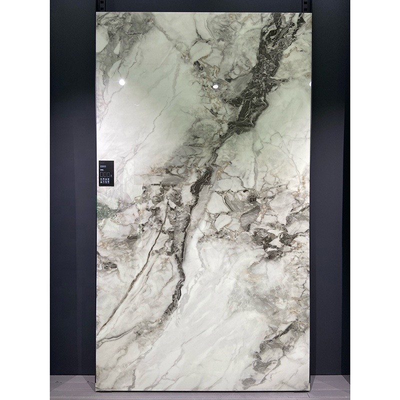 Chinese Phoenix Crystal White Artificial Arabescato Marble Stone Tiles Center Table Top Basin Sink Slab