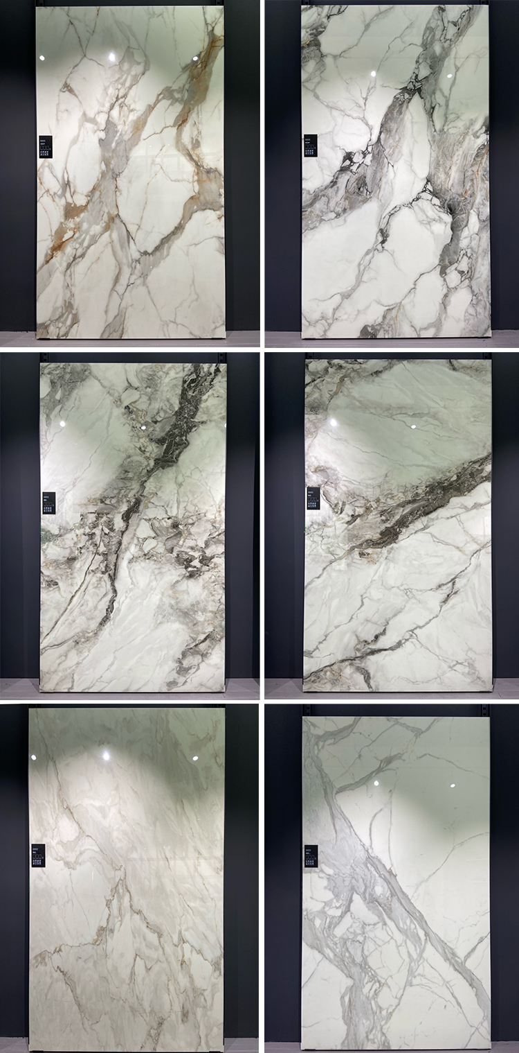 Chinese Phoenix Crystal White Artificial Arabescato Marble Stone Tiles Center Table Top Basin Sink Slab