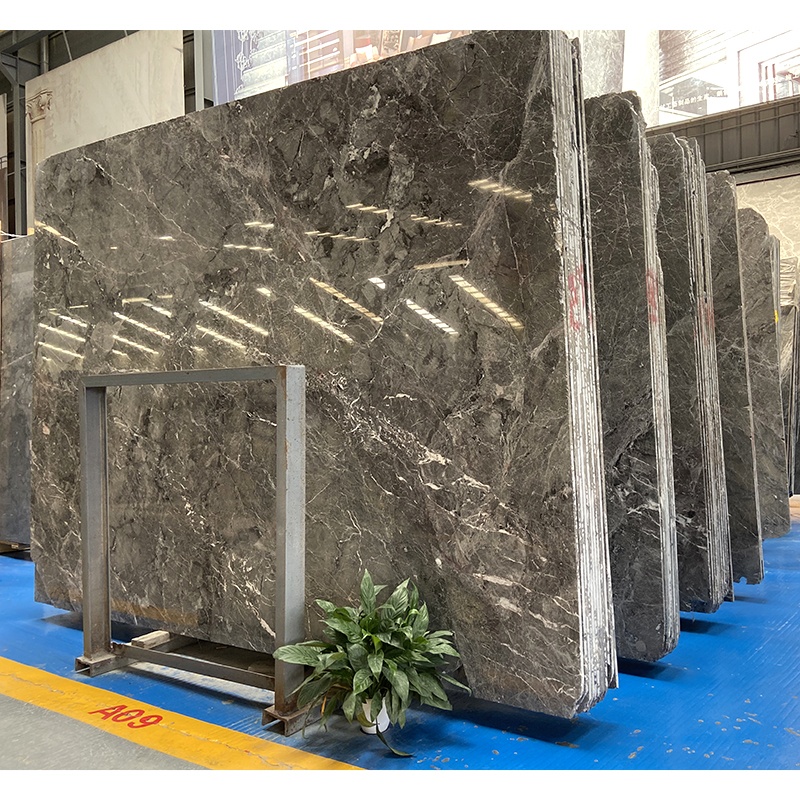 Cheap Chinese Dark Brown Turkey Marble Price Thin Slab Flooring Tile Stone for Coffee Table Top