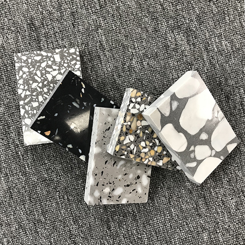 Colorful Artificial Granite Stone Glass Flakes Terrazo Table Flooring Tile Precast Terrazzo