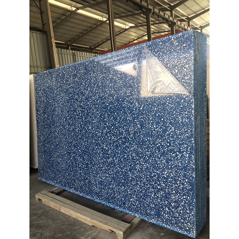 Colorful Artificial Granite Stone Glass Flakes Terrazo Table Flooring Tile Precast Terrazzo
