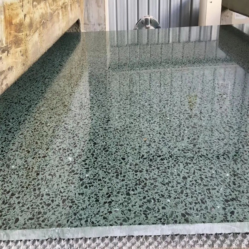 Colorful Artificial Granite Stone Glass Flakes Terrazo Table Flooring Tile Precast Terrazzo
