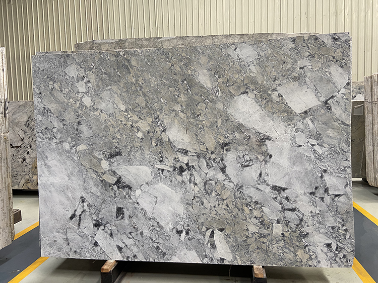Italian Interior Wall Floor Decoration Grey Marble Big Slabs Polished Slate Natural Marble Stone