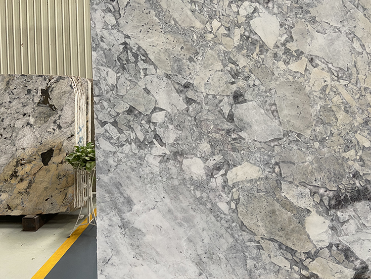 Italian Interior Wall Floor Decoration Grey Marble Big Slabs Polished Slate Natural Marble Stone