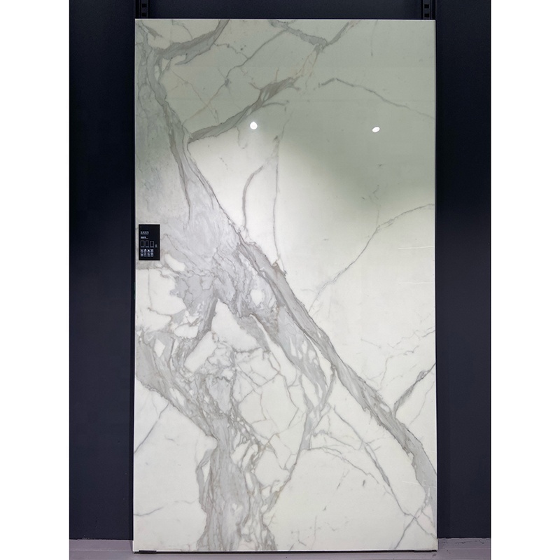 Foshan Phoenix Crystal White Dining Table Artificial Marble Stone Slabs Tiles for Floor and Wall