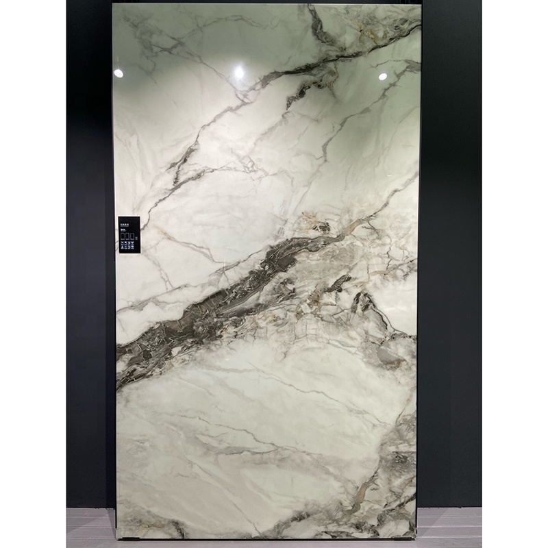 Foshan Phoenix Crystal White Dining Table Artificial Marble Stone Slabs Tiles for Floor and Wall