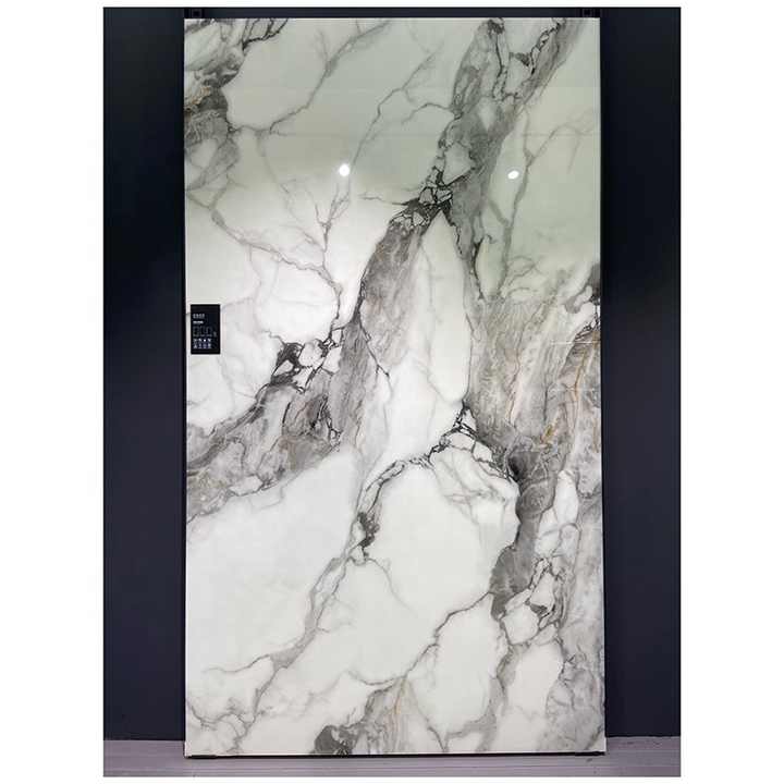 Foshan Phoenix Crystal White Dining Table Artificial Marble Stone Slabs Tiles for Floor and Wall