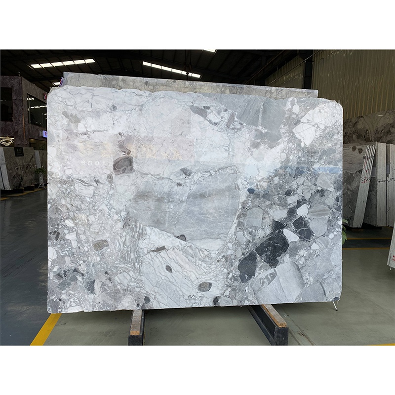 Polished Grey Natural Marble Big Slab Price for Wall Flooring Tile Background Kitchen Counter Top Desk