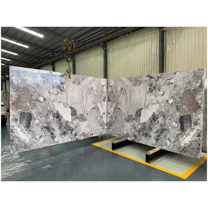 Polished Grey Natural Marble Big Slab Price for Wall Flooring Tile Background Kitchen Counter Top Desk