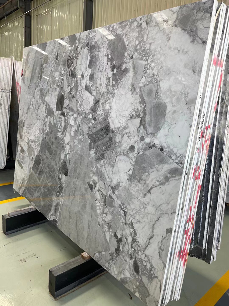 Polished Grey Natural Marble Big Slab Price for Wall Flooring Tile Background Kitchen Counter Top Desk