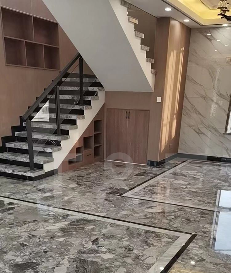 Polished Grey Natural Marble Big Slab Price for Wall Flooring Tile Background Kitchen Counter Top Desk