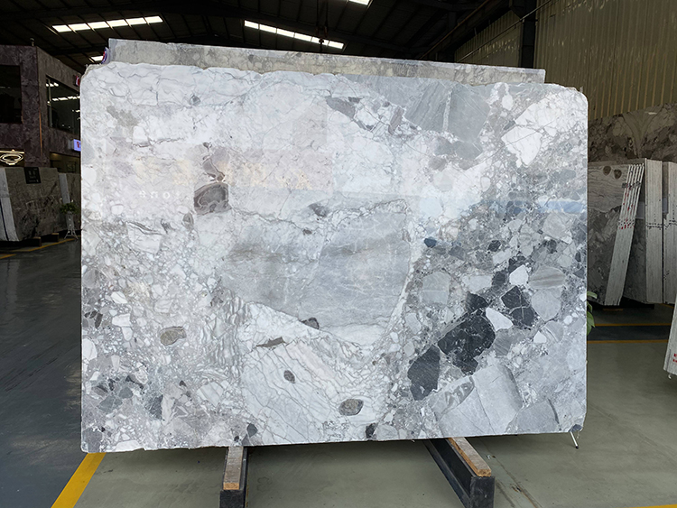 Polished Grey Natural Marble Big Slab Price for Wall Flooring Tile Background Kitchen Counter Top Desk
