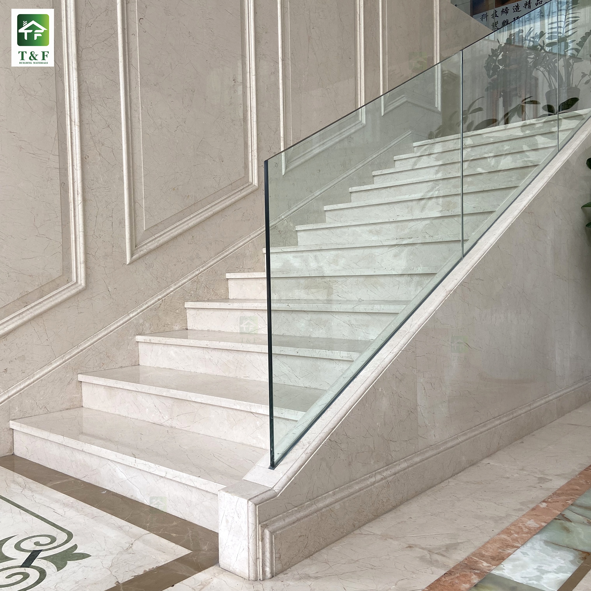 Modern Simple Straight Natural Stone Foot Steps Marble Stair Staircase