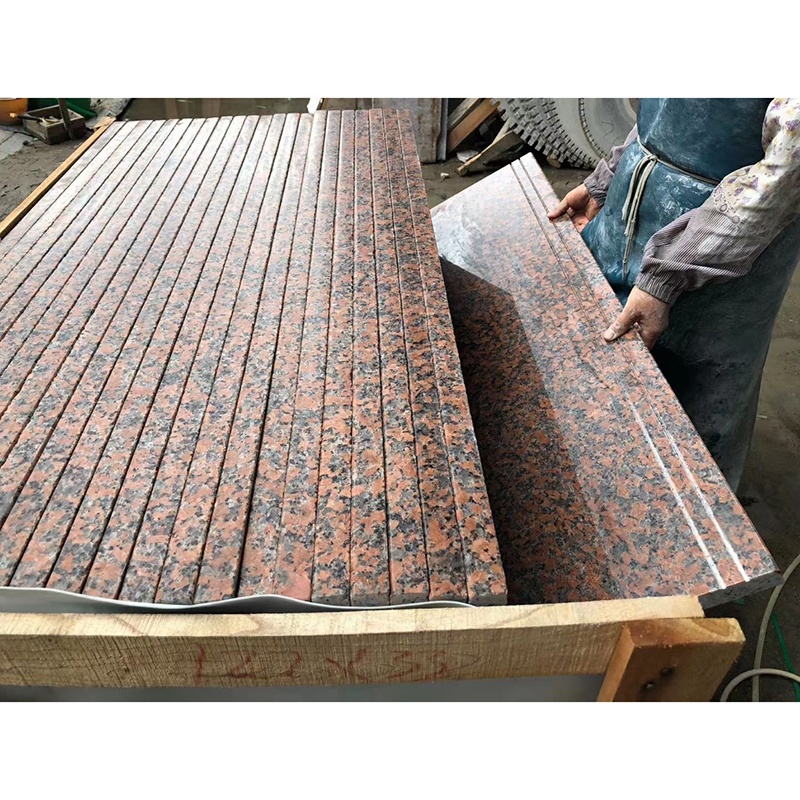 Wholesale Chinese Balmoral Maple Red Granite Natural Marble Stone Floor Stairs Polished  Granite Slab