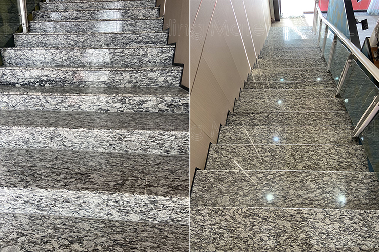 Wholesale Chinese Balmoral Maple Red Granite Natural Marble Stone Floor Stairs Polished  Granite Slab