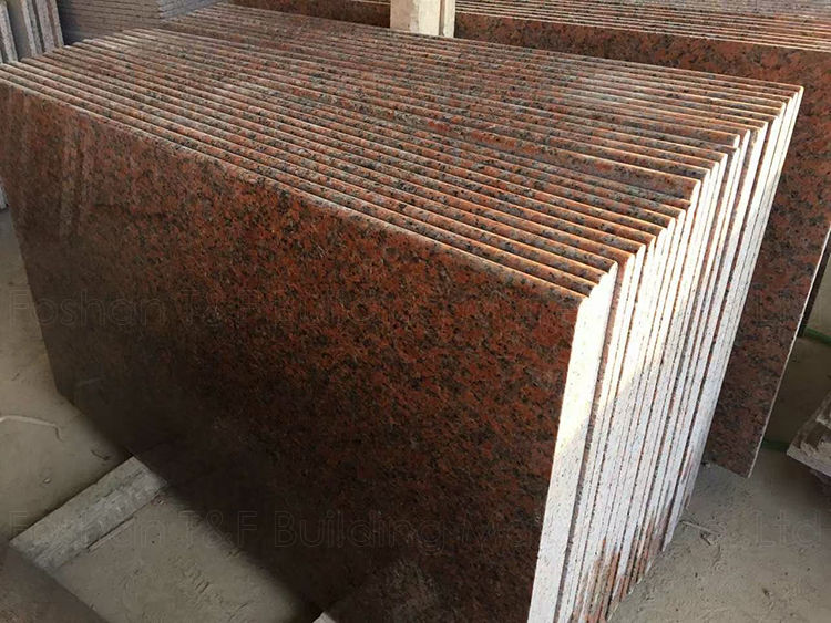 Wholesale Chinese Balmoral Maple Red Granite Natural Marble Stone Floor Stairs Polished  Granite Slab