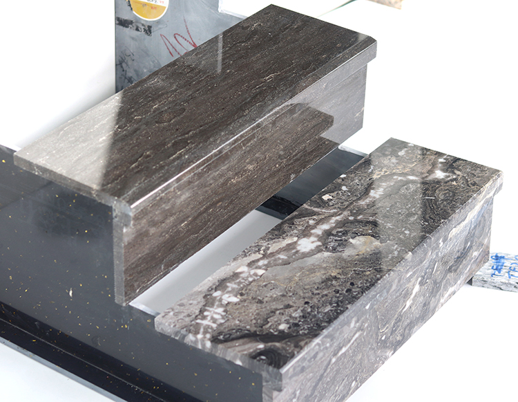 Beautiful Polished Black Brown Natural Stone Step Stair Case Tread Marble Stairs