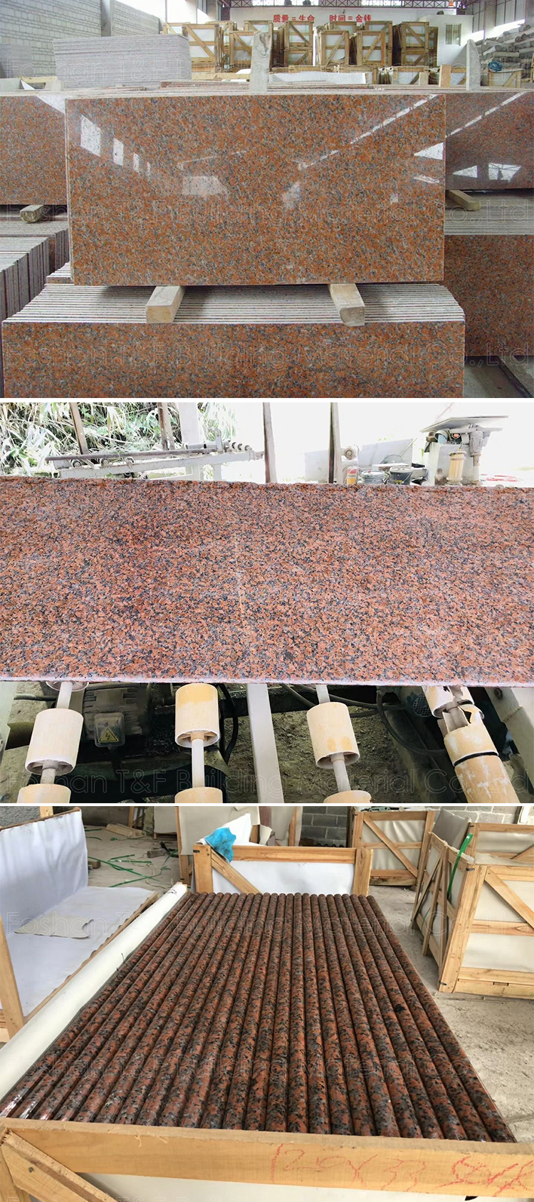 Polished Nature Beautiful Red Pink Color Interior Floor Vanity Cabinet Table Top Granite Marble