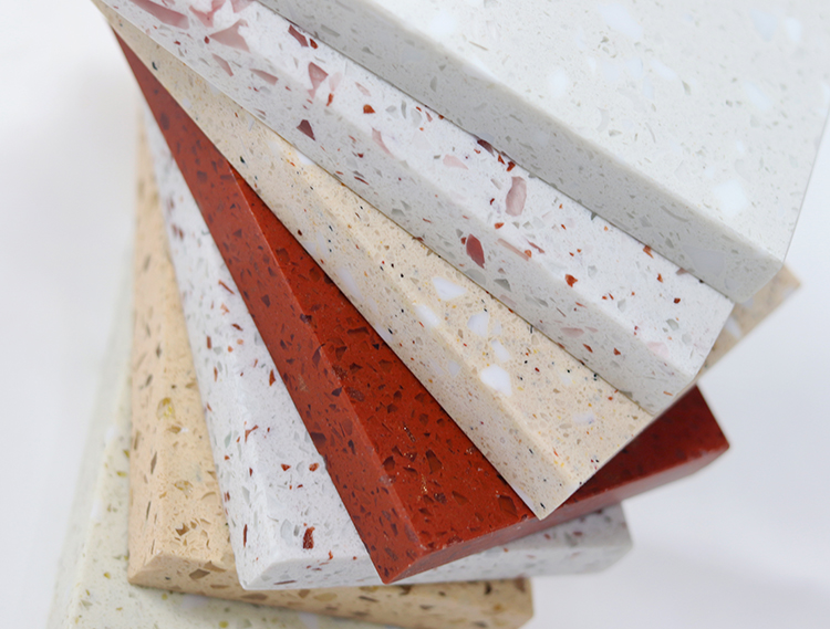 Chinese Colorful Crystal Composite Vanity Counter Table Top Granite Artificial Quartz Stone
