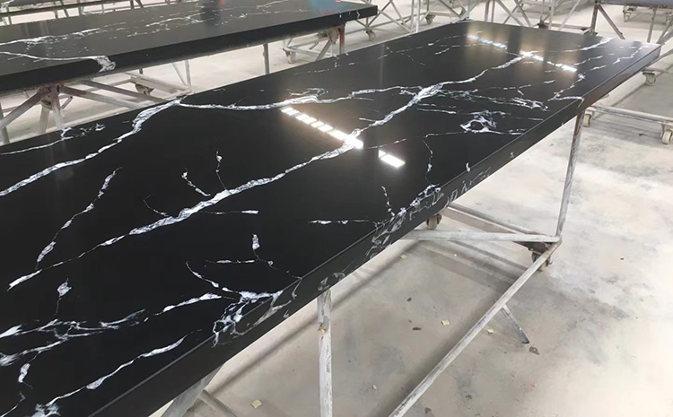 Wholesale Guangdong Black White Veins Stone Bathtub Sink Dining Table Nero Marquina Marble Slabs