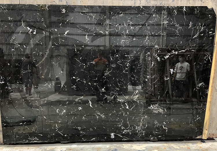 Wholesale Guangdong Black White Veins Stone Bathtub Sink Dining Table Nero Marquina Marble Slabs