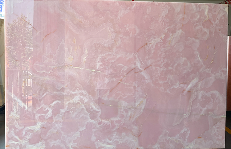 Factory Supply Polished Natural Pink Jade Price Wall Flooring Countertops Onyx Marble Slab