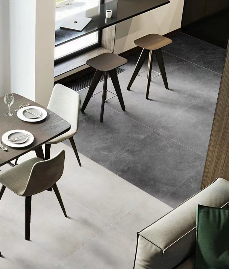 Matt 600x600 60x60cm Anti Slip Concrete Look Porcelain Rustic Floor Ceramic Cement Tiles
