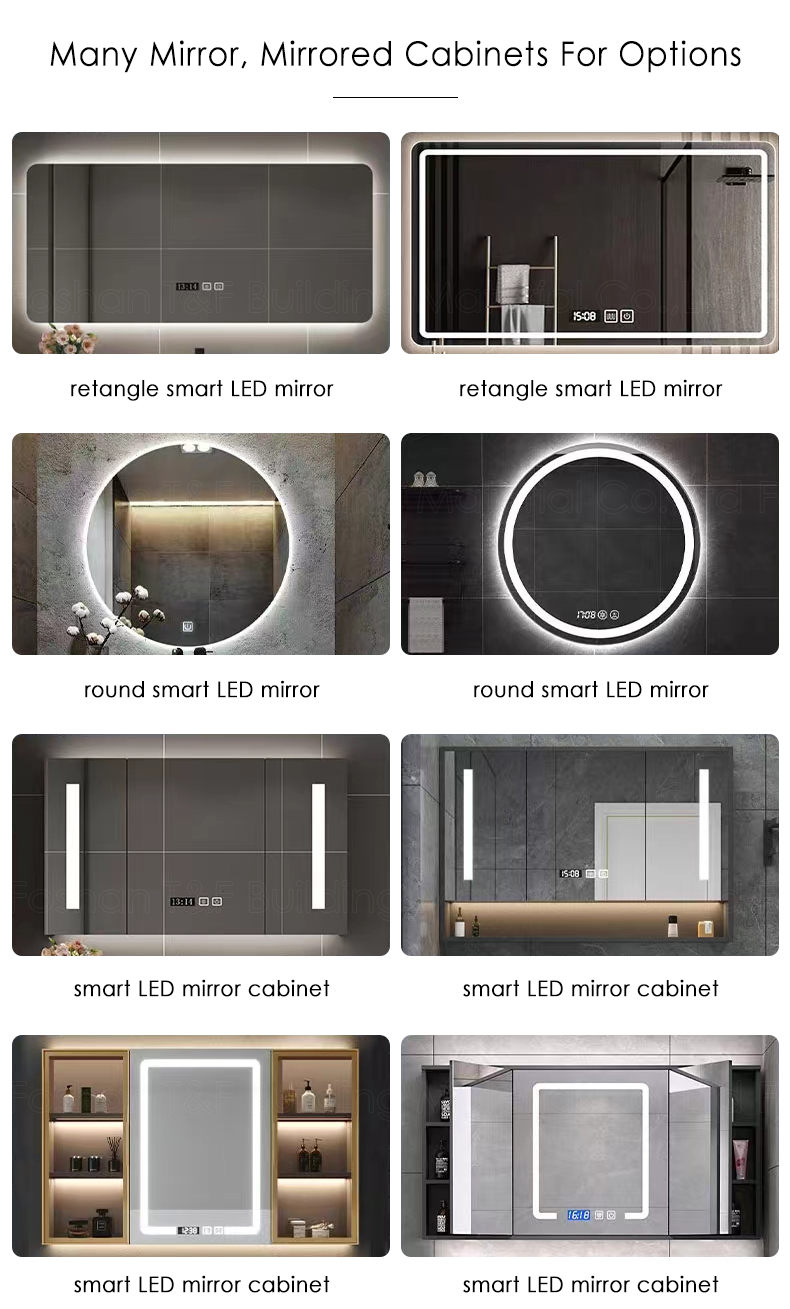 Factory Supply Modern Hotel Marble Sintered Stone Basin Sink Wood Cabinet Smart LED Mirror Bathroom Vanity