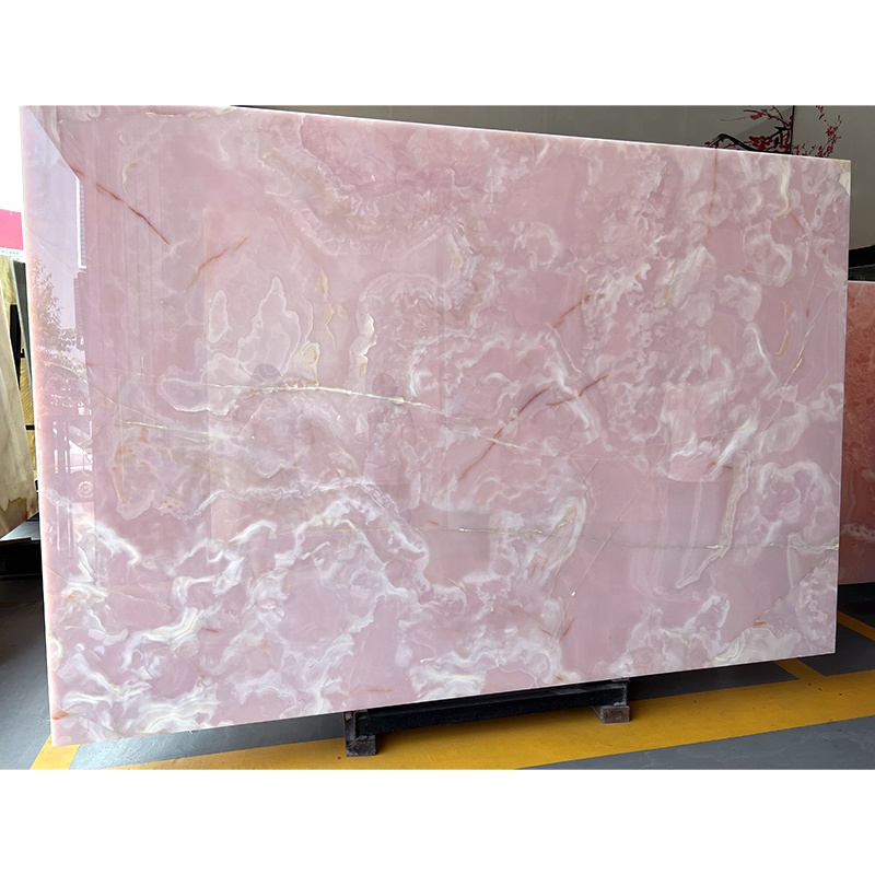 Book Match Translucent Onyx Wall Panel Cladding Decoration Orange Yellow Veins White Onyx Marble Slab