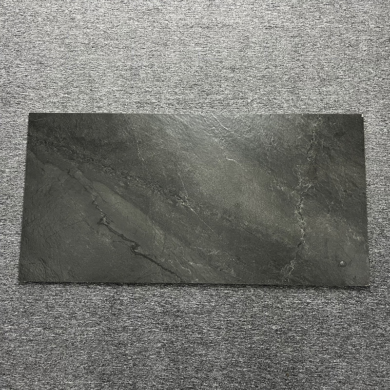 600x1200 Dark Black Gray Cement Rough Matt Finish Surface Outdoor Flooring Wall Porcelain Rustic Tiles