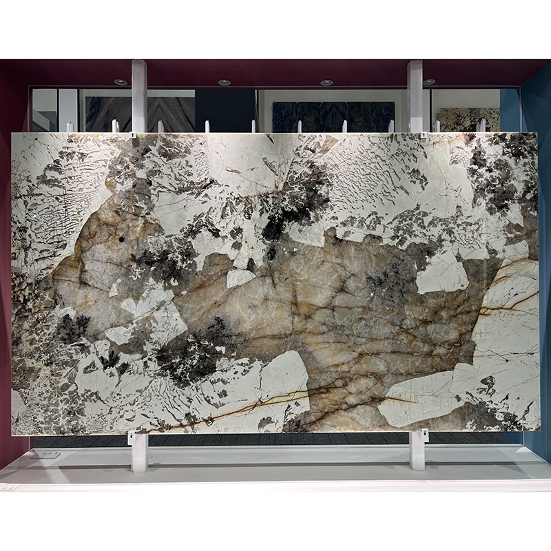 Wholesale Price Pandora White Marble Slab Patagonia Marble Slab Tile Natural Luxury Stone Brazilian Pandora Marble