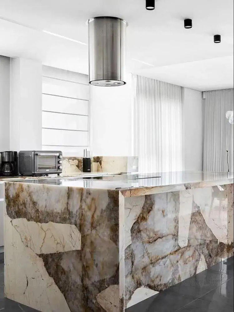 Hot Sale Imported Luxurious Brazil Pierre Naturel Wall Panel Table Countertop Green Marble Slab Tile
