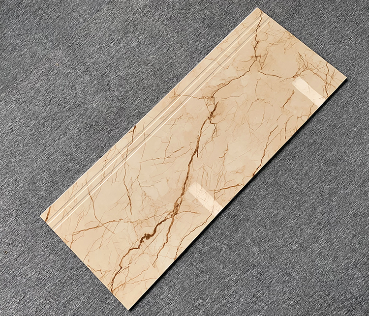 Interior 1200x300x170 Non Slip Marble Look Porcelain Stairs Design Tiles Staircase Steps Tiles