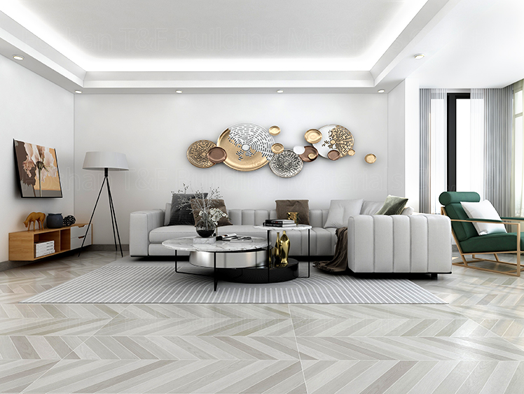 60x120 Large Format Rustic Grey Brown Wood Tiles Floor Bedroom Living Room Porcelain Wooden Tile