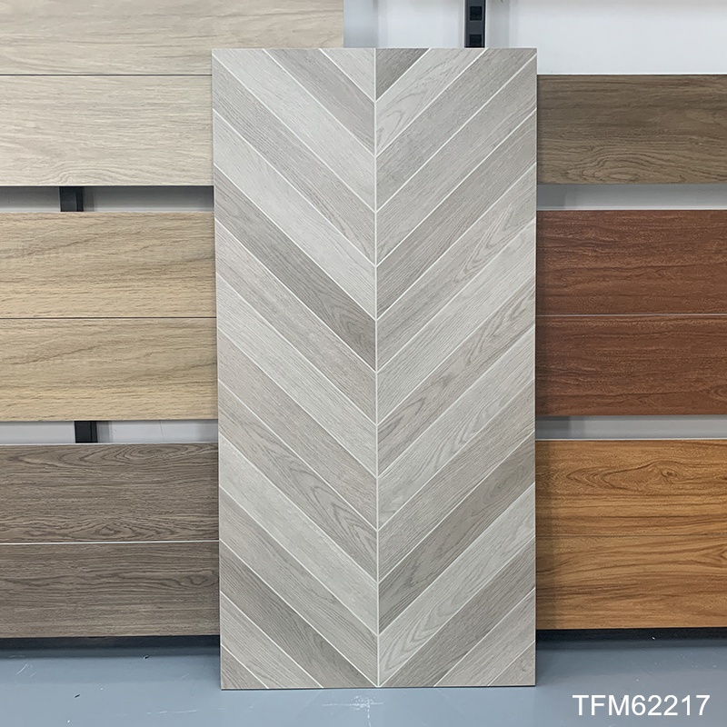 Large Size 600*1200mm Brown Glazed Wood Floor Porcelain Tile Rustic Matt Wooden Tiles for Living Room