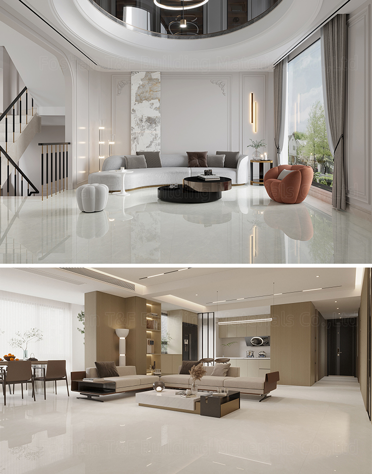Indoor Flooring 600x1200 Pisos Porcelanato Carrelage Glossy Glazed Polished Porcelain Wall Floor Marble Tile