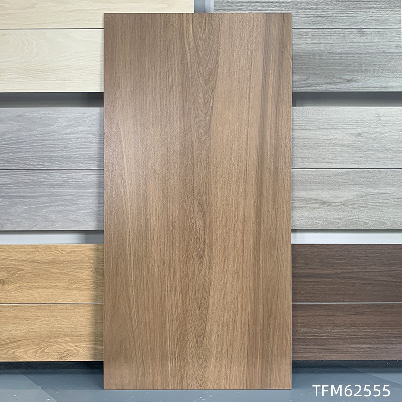 Foshan High Quality 600*1200mm Natural Wood Glazed Finish Rustic Porcelain Wooden Floor Tiles Ghana
