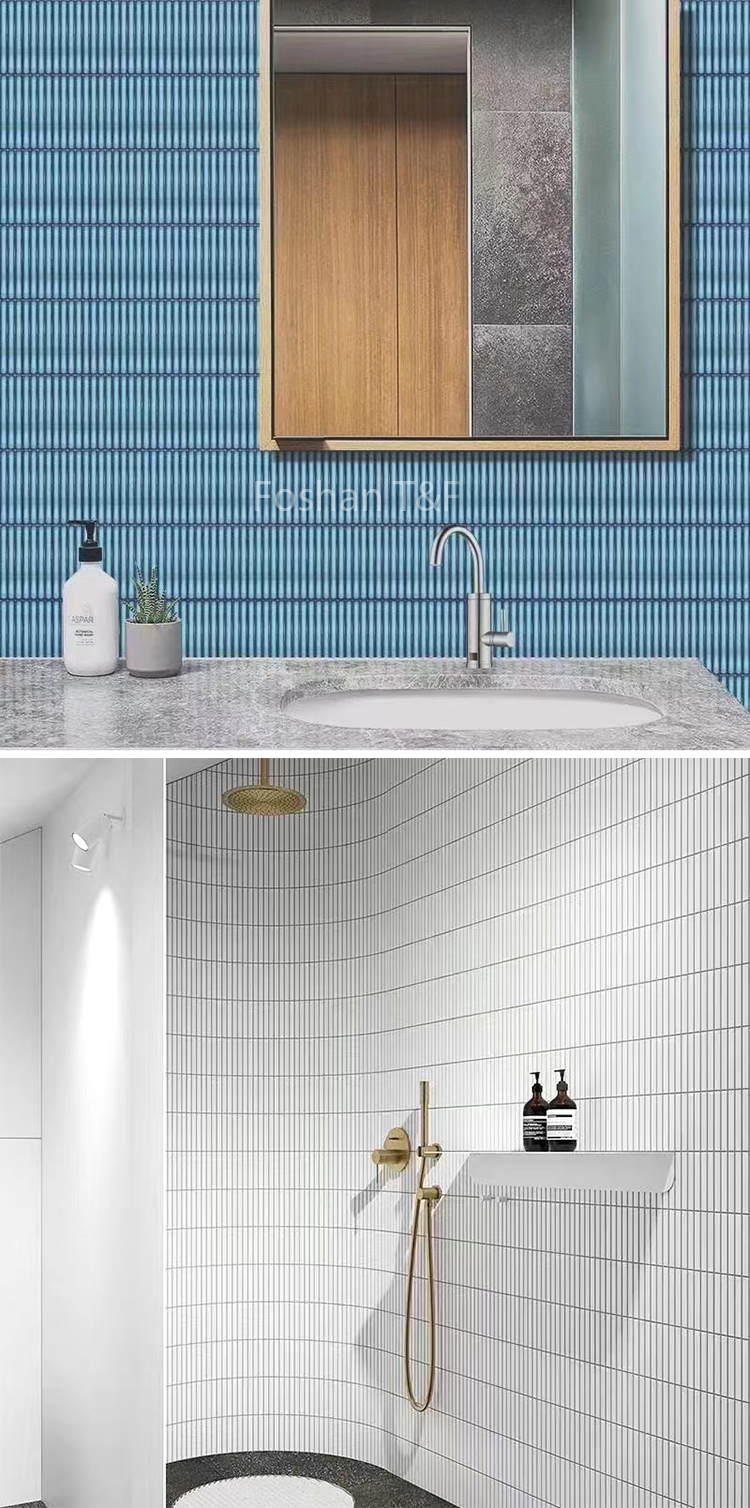 Wholesale Modern Long Strip Kit Kat Kitchen Bathroom Shower Wall Backsplash Ceramic Porcelain Glazed Mosaic Tile