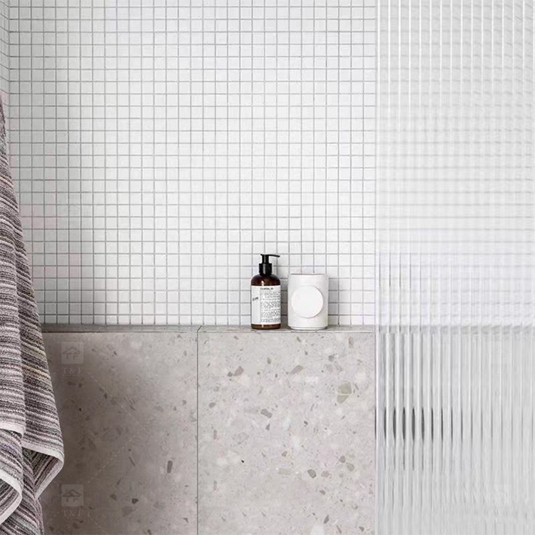 New Cut From Full Polished Glazed Bathroom Kitchen Backsplash Floor Wall White Carrara Porcelain Marble Mosaic Tile