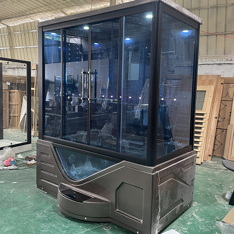 Luxury Home Bathroom Steam Bath Cabinet Sauna Cabin Enclosure Shower Room With Whirlpool Massage Bathtub