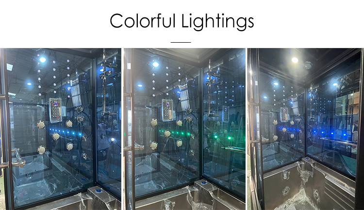 Luxury Home Bathroom Steam Bath Cabinet Sauna Cabin Enclosure Shower Room With Whirlpool Massage Bathtub