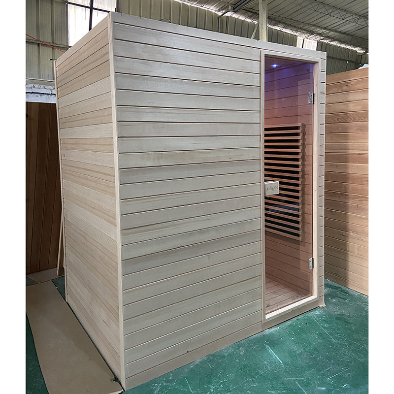 4-6 Person Traditional Outdoor Wood Cube Deluxe Healthy Steam Sauna House Far Infrared Sauna Room