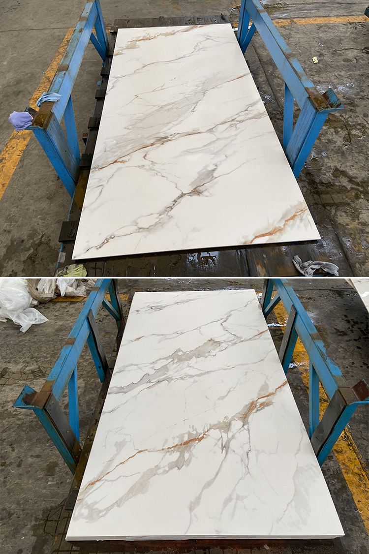 800 X 2600 mm Large Format Polished White Marble Grey Black Sintered Stone Tile Wall Slabs