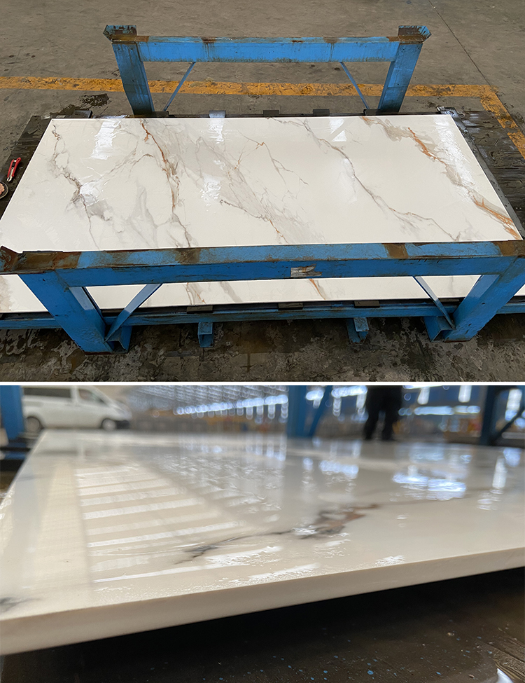 800 X 2600 mm Large Format Polished White Marble Grey Black Sintered Stone Tile Wall Slabs